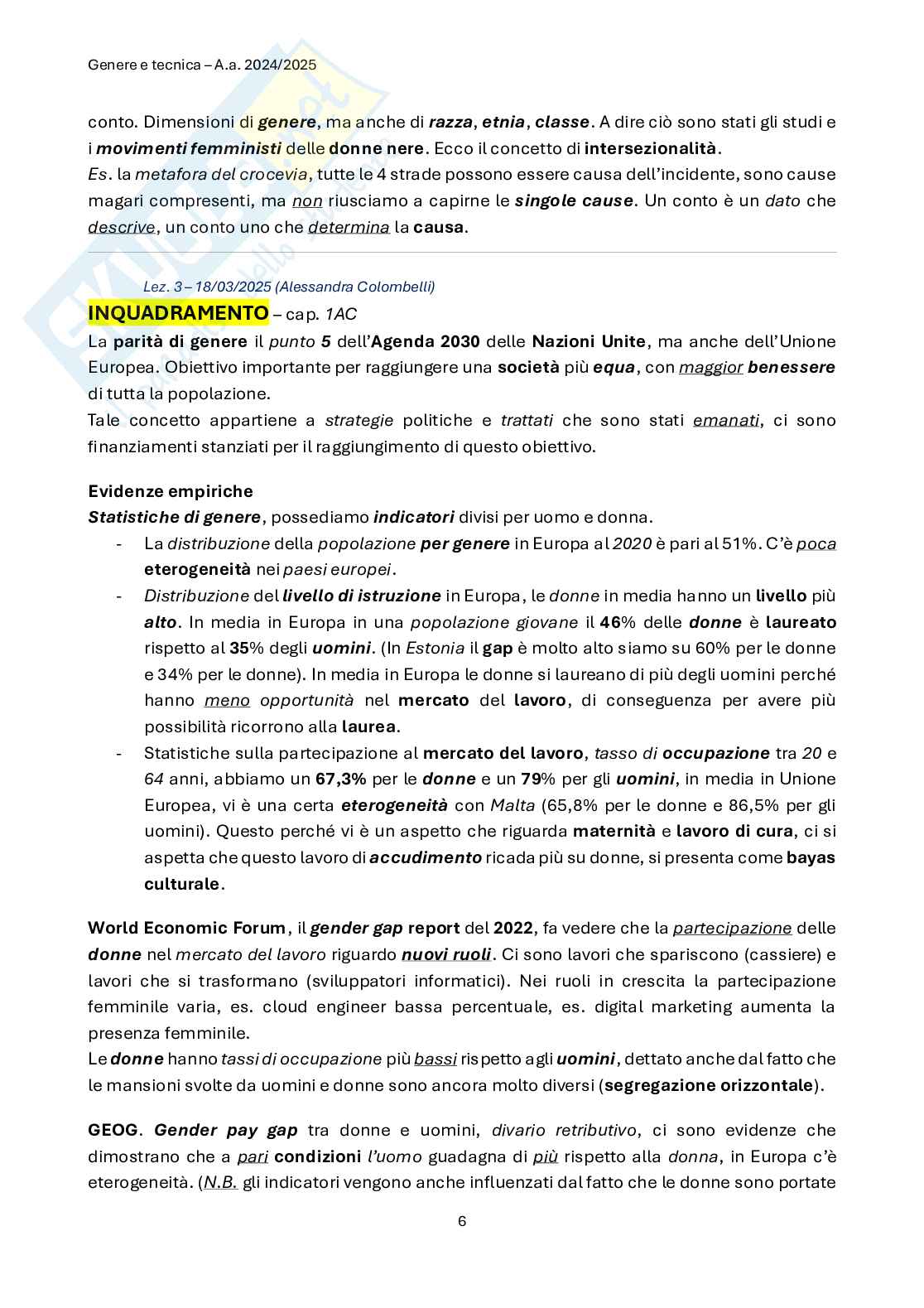 Genere e tecnica  Pag. 6