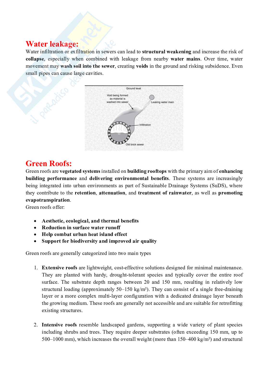 Urban water drainage Pag. 1