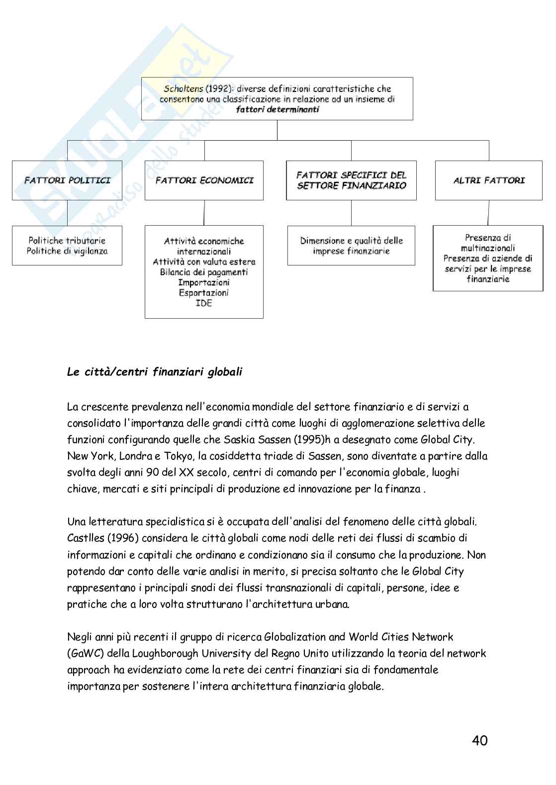 Riassunto esame Geografia economica, Prof. Conti Puorger Adriana, libro consigliato Geografia finanziaria, temi emergenti nel mondo in cambiamento, Lucia Pag. 41