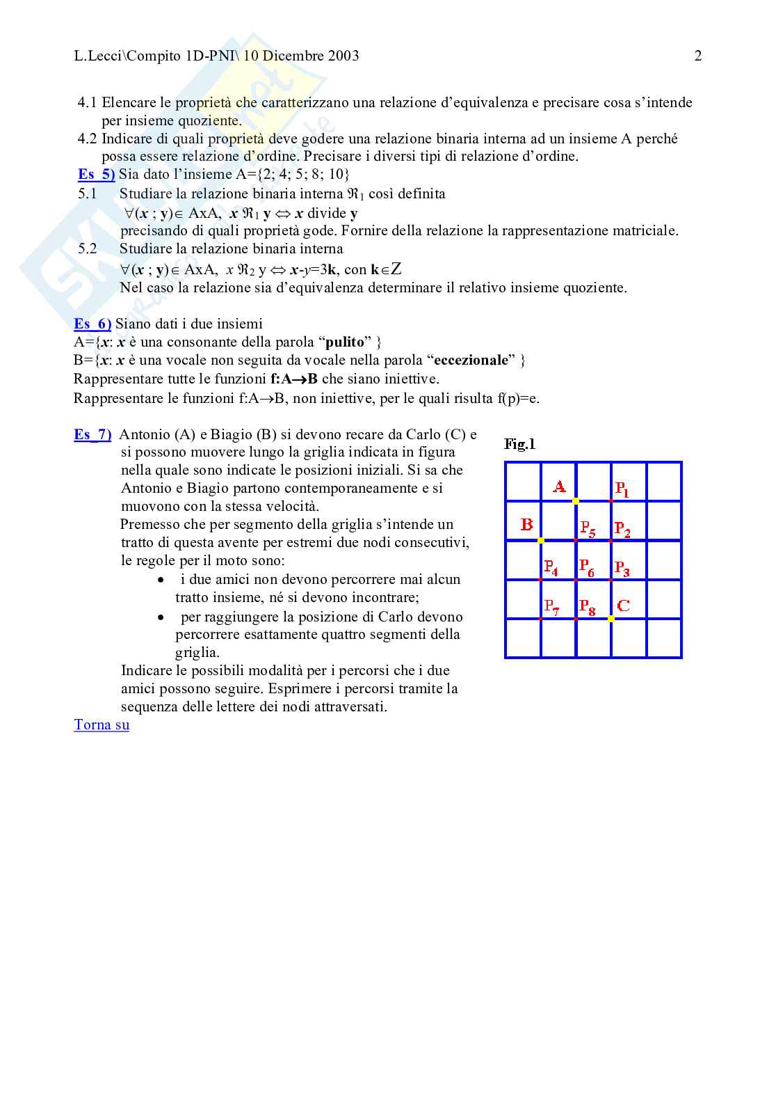 Compito in classe I liceo scientifico Pag. 2