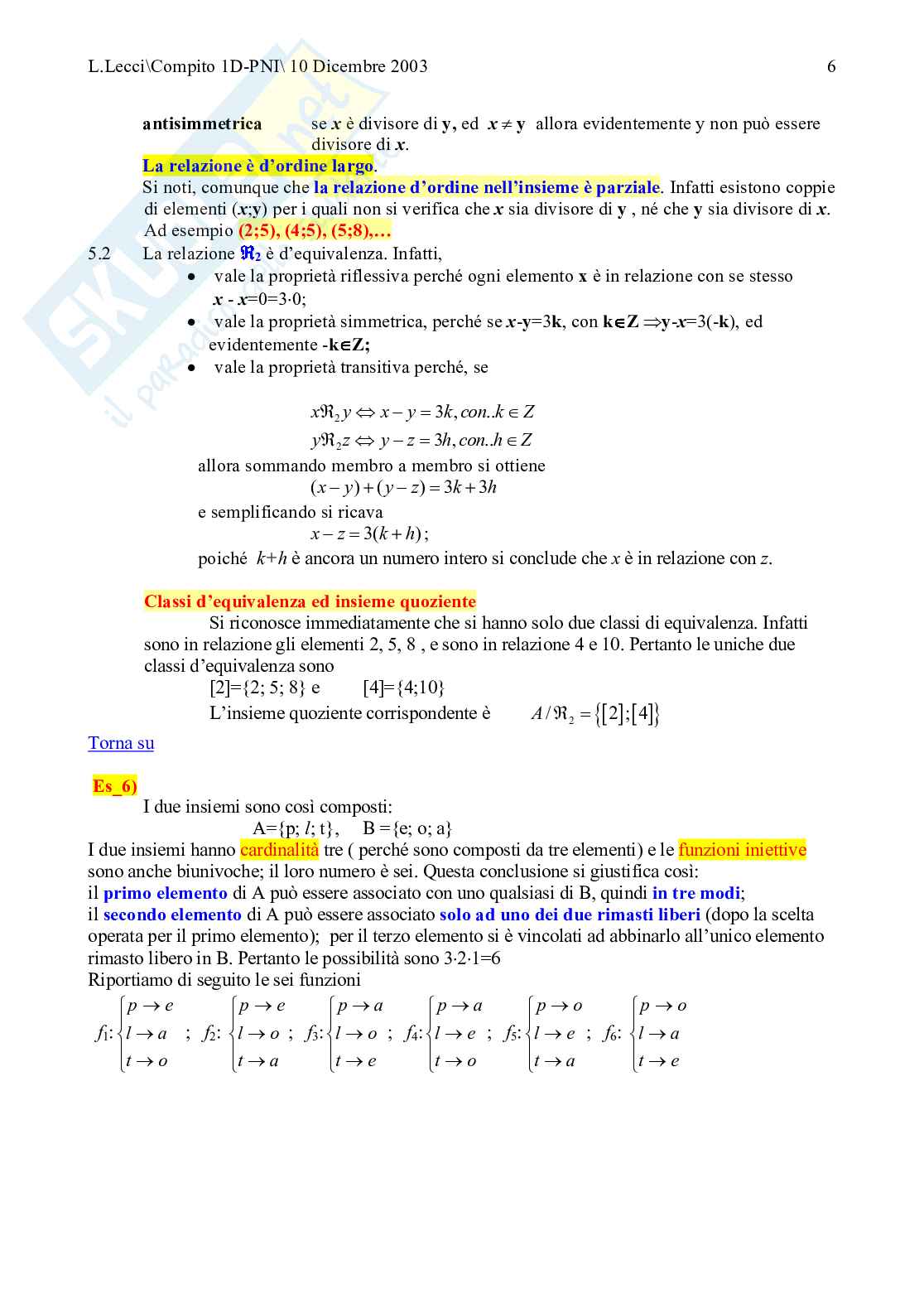 Compito in classe I liceo scientifico Pag. 6