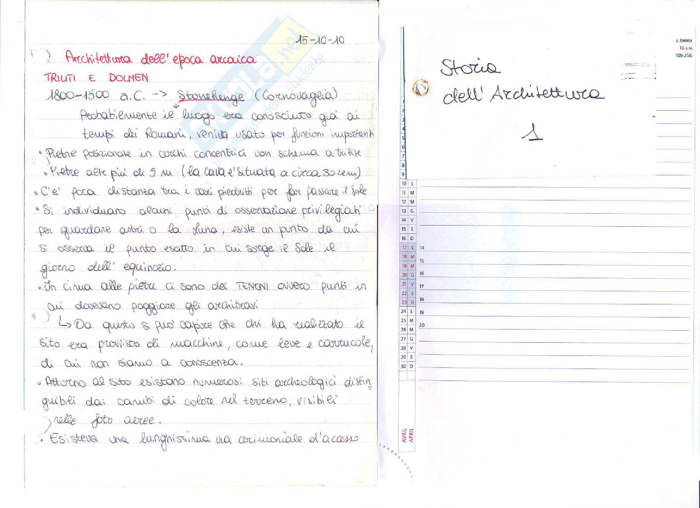 Storia dell Architettura 1 Pag. 1