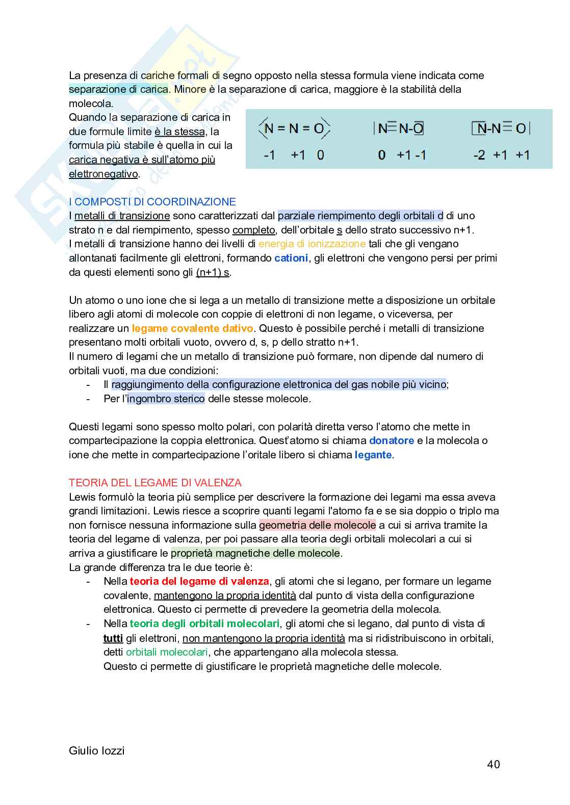 Chimica generale e inorganica Pag. 41