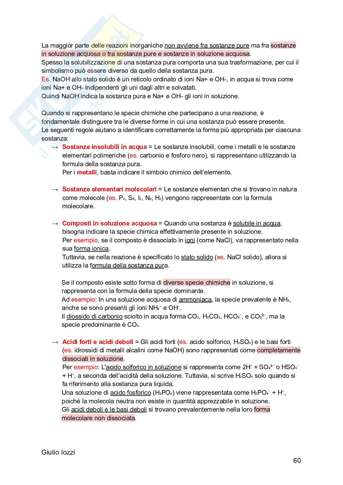 Chimica generale e inorganica Pag. 61