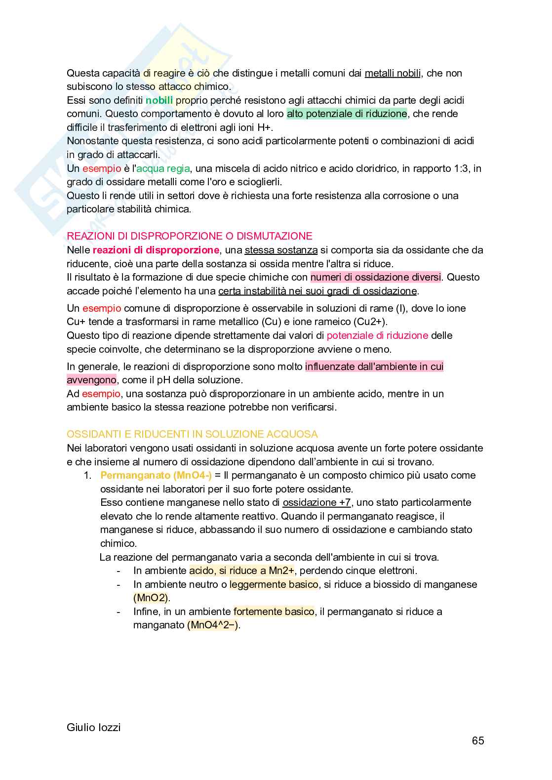 Chimica generale e inorganica Pag. 66