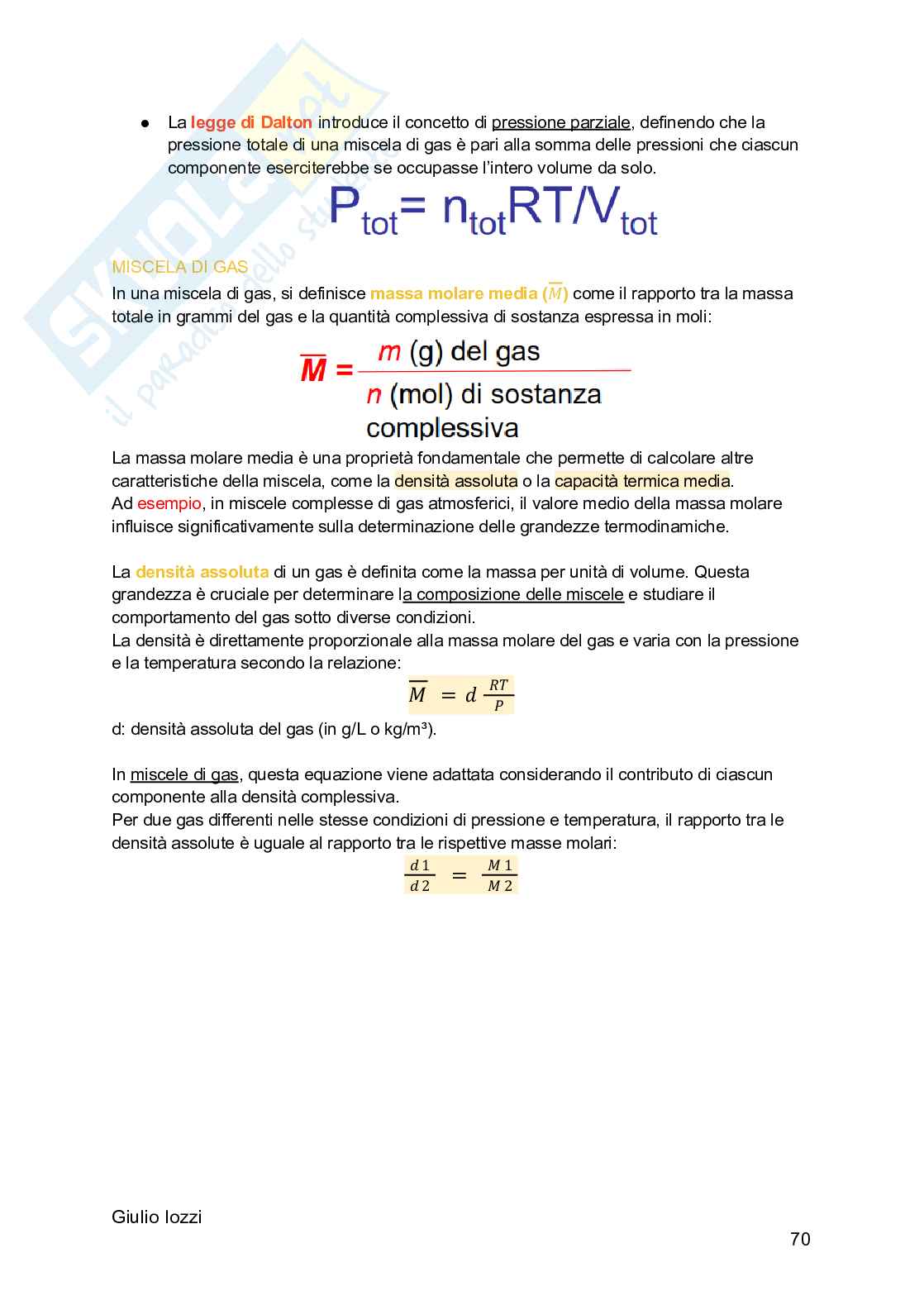 Chimica generale e inorganica Pag. 71