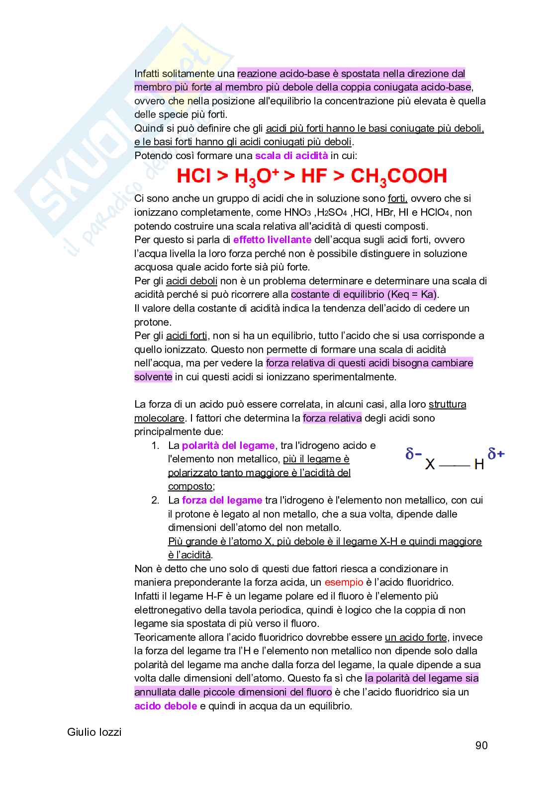 Chimica generale e inorganica Pag. 91