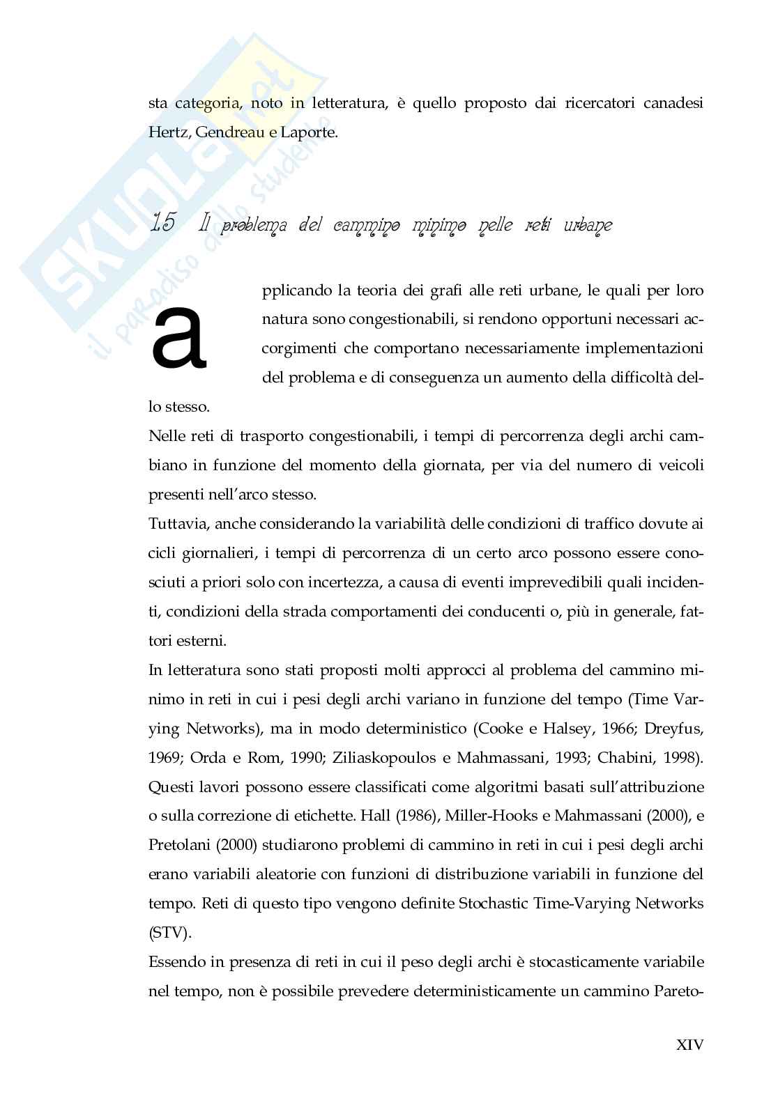 Il problema del cammino minimo in reti multiobiettivo Pag. 16