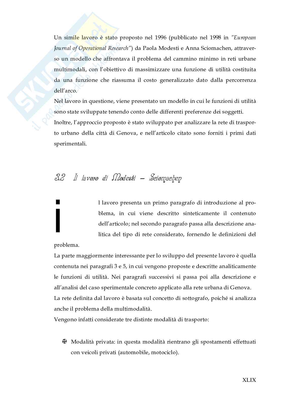 Il problema del cammino minimo in reti multiobiettivo Pag. 51