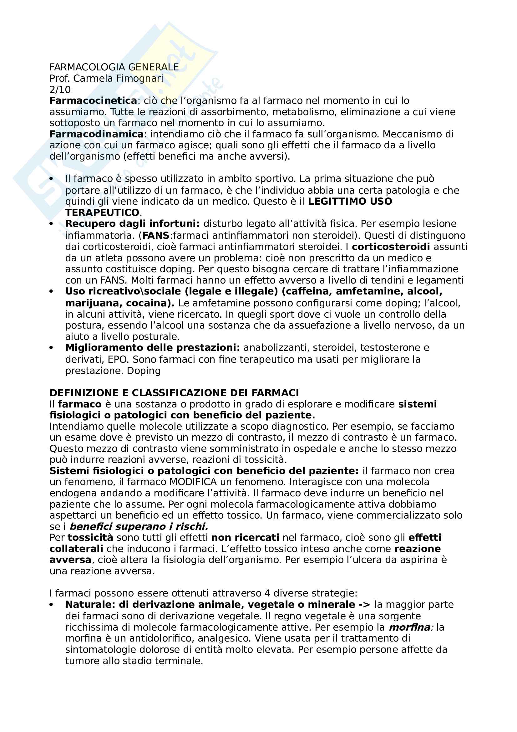 Farmacologia Pag. 1
