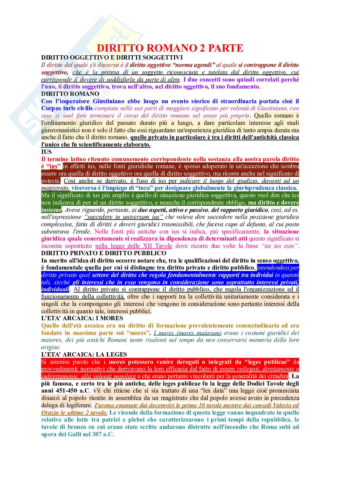 Istituzioni di diritto romano  Pag. 1
