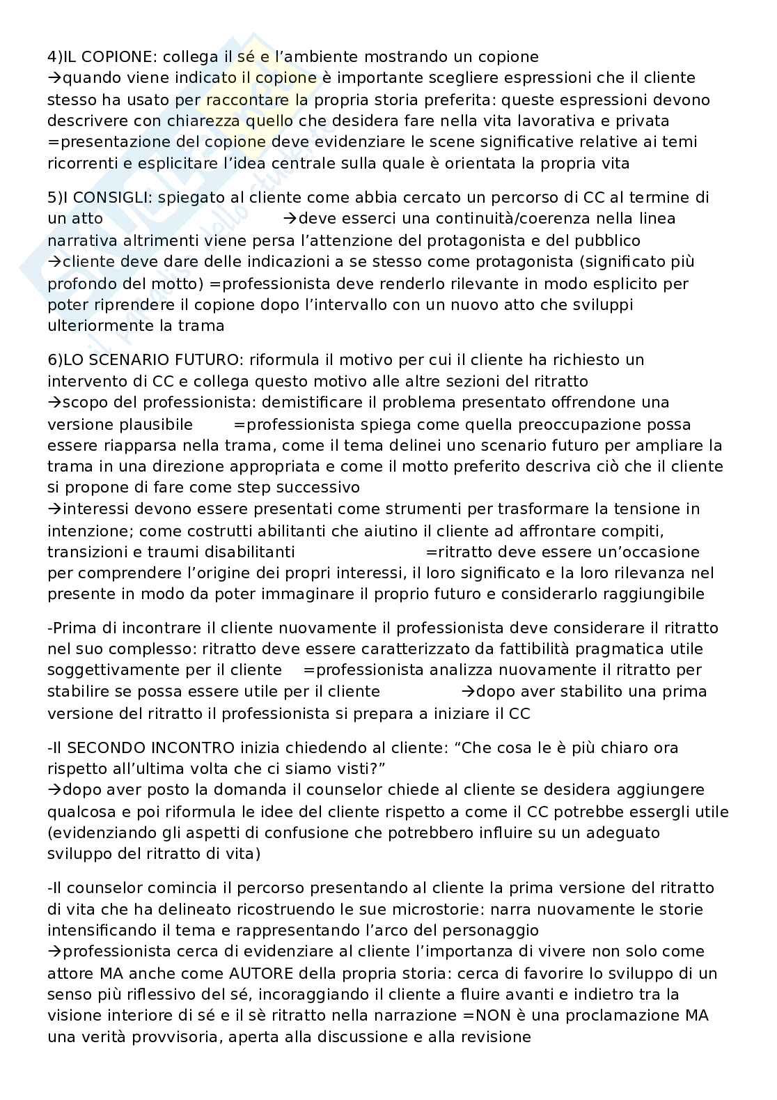 Riassunto esame Psicologia del Lavoro, prof DiFabio, libro consigliato "Career Counseling", Savickas Pag. 16