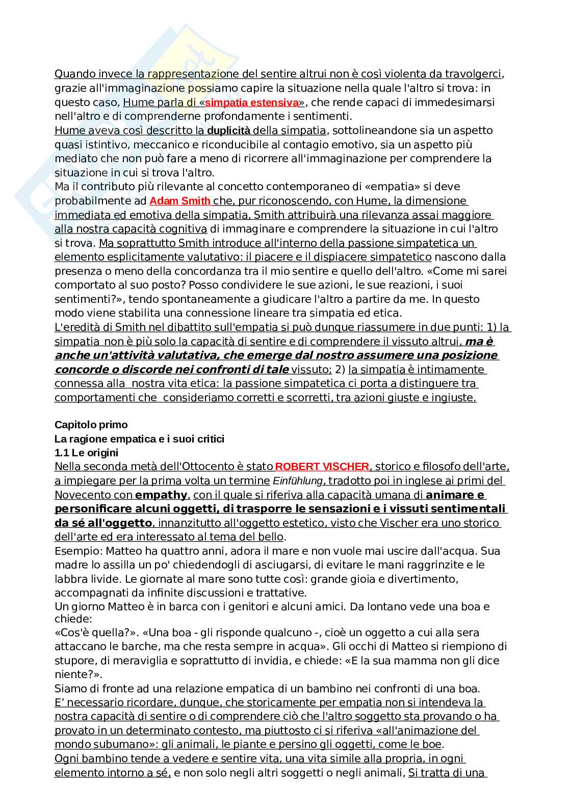 Riassunto esame Storia dell'antropologia , Prof. Ventura Rossella, libro consigliato Manuale di filosofia, Donise Pag. 2