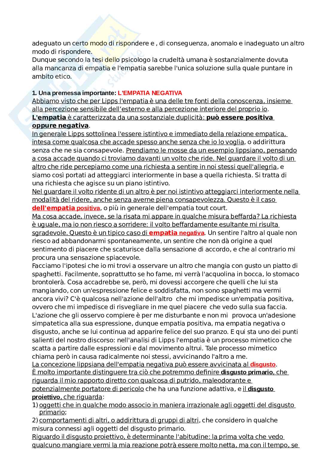 Riassunto esame Storia dell'antropologia , Prof. Ventura Rossella, libro consigliato Manuale di filosofia, Donise Pag. 31