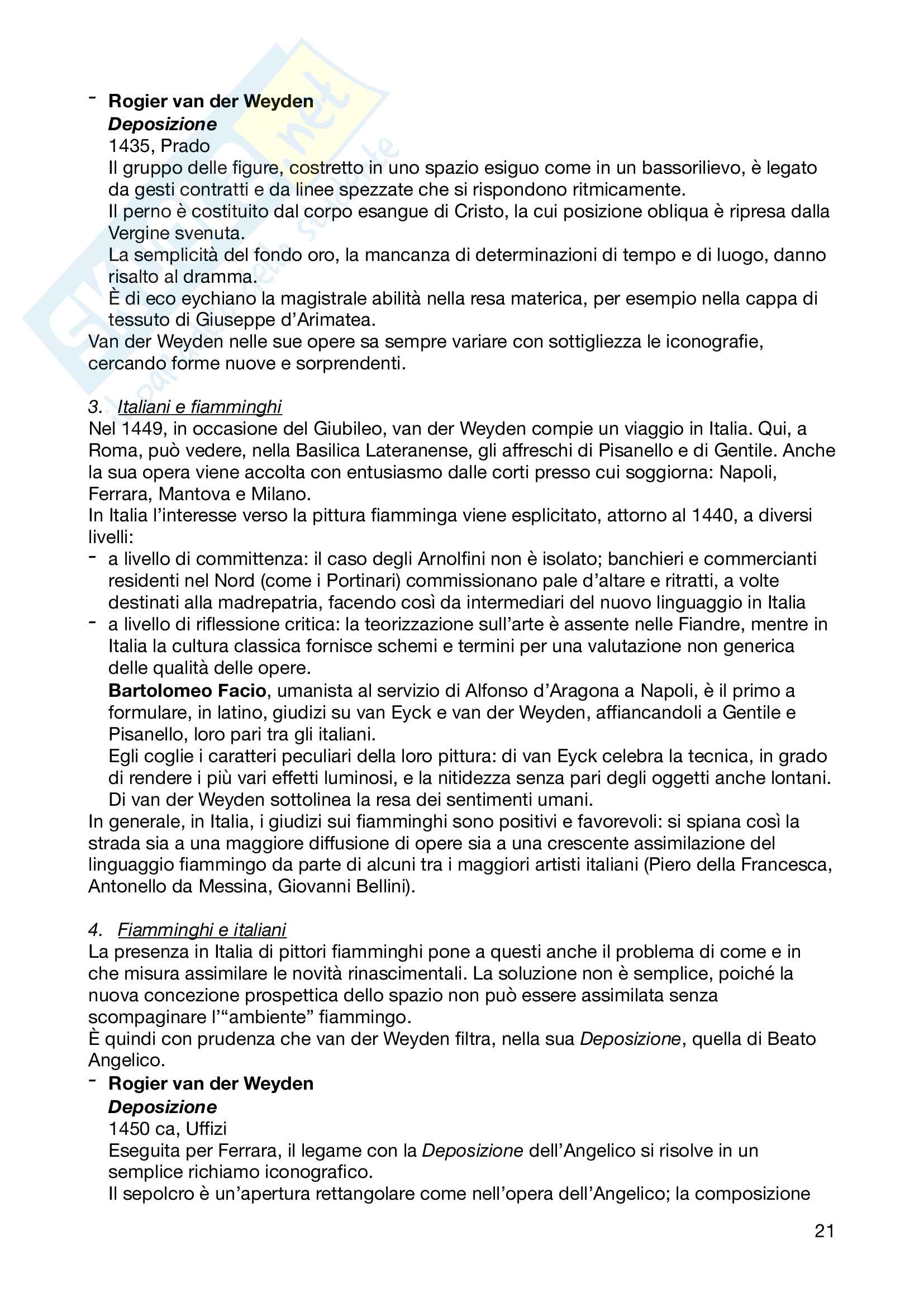 Riassunto esame Arte Moderna, prof Villata, libro consigliato Arte nel Tempo De Vecchi, Cerchiari, volume 2, tomoI Pag. 21