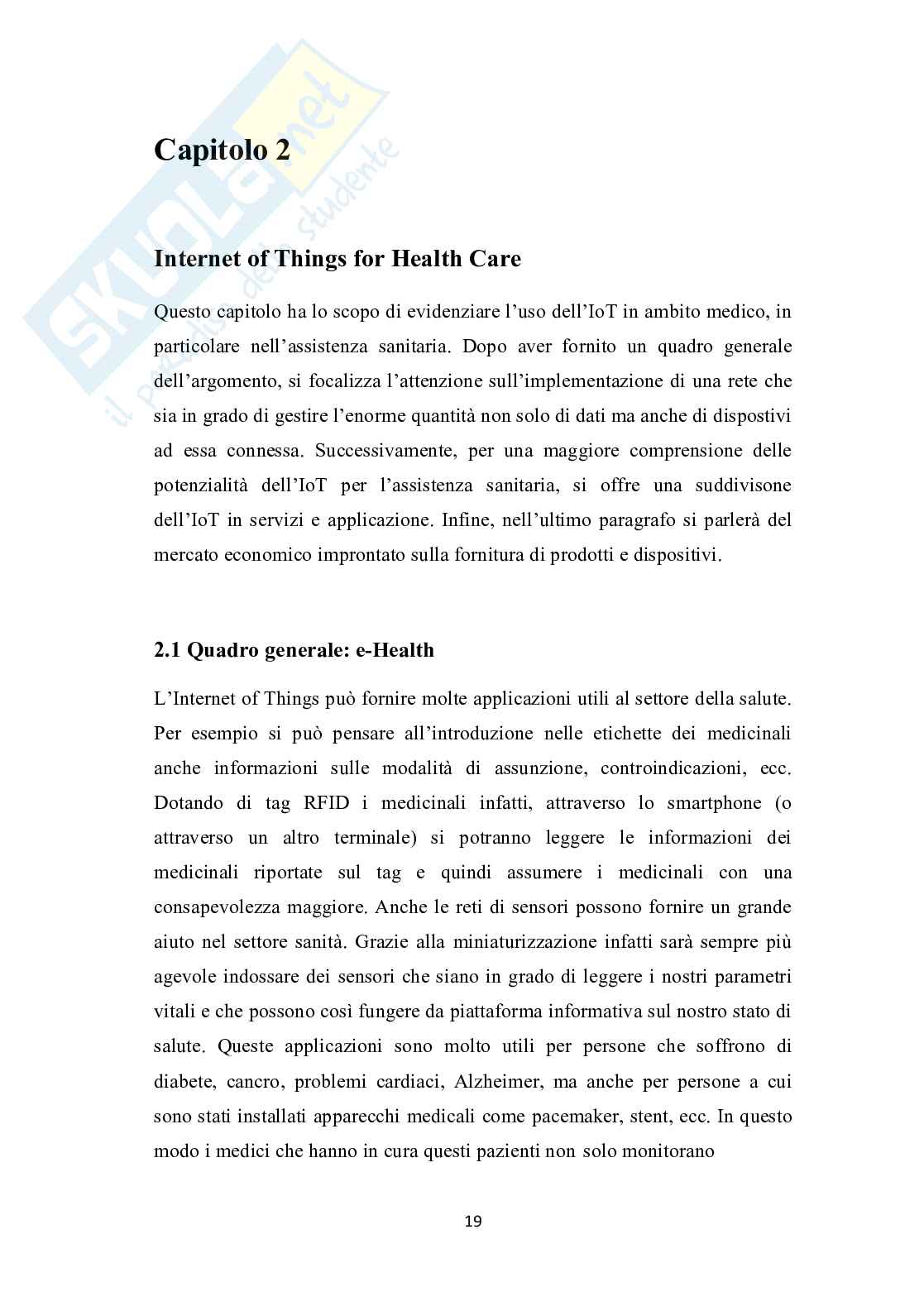 Soluzioni basate sull’Internet delle Cose in uno scenario domestico assistito mediante tecnologie wireless Pag. 26