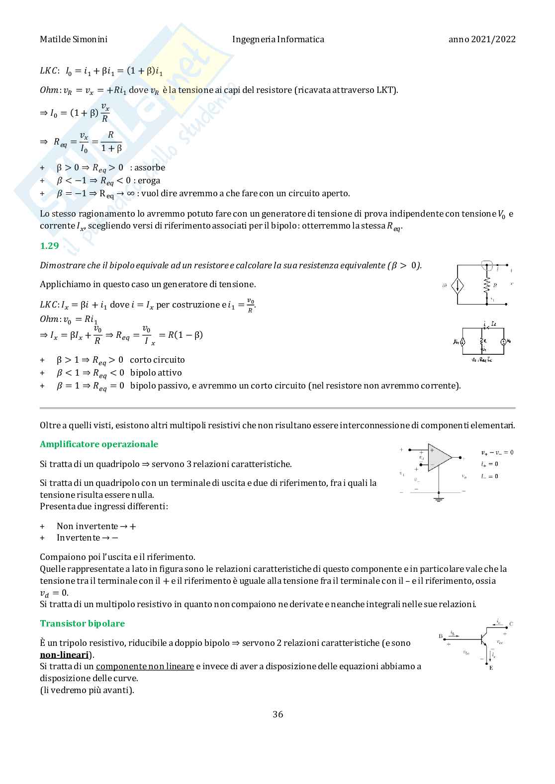 Appunti di Circuiti Elettrici Pag. 36