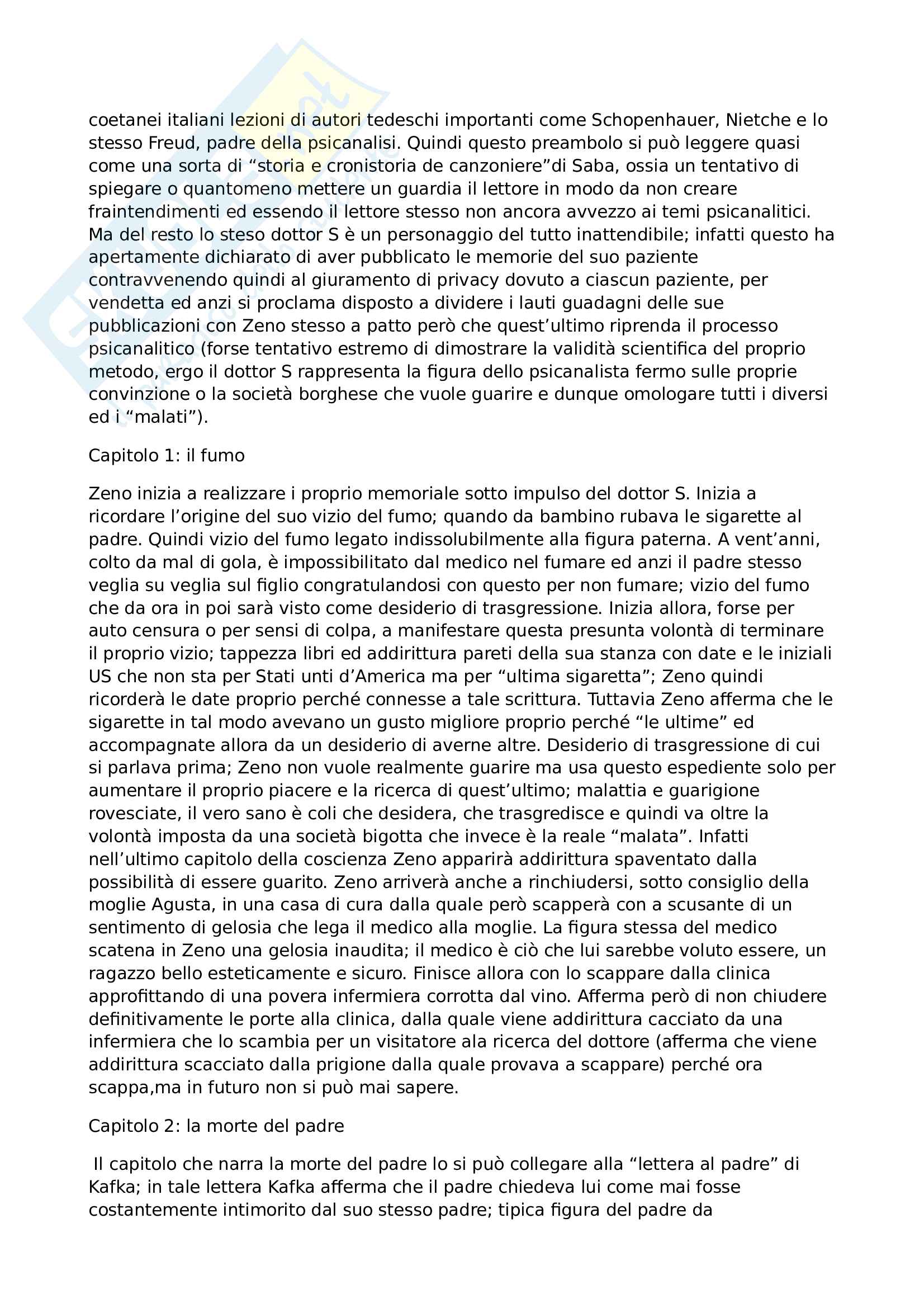 La Coscienza Di Zeno Analisi Pdf