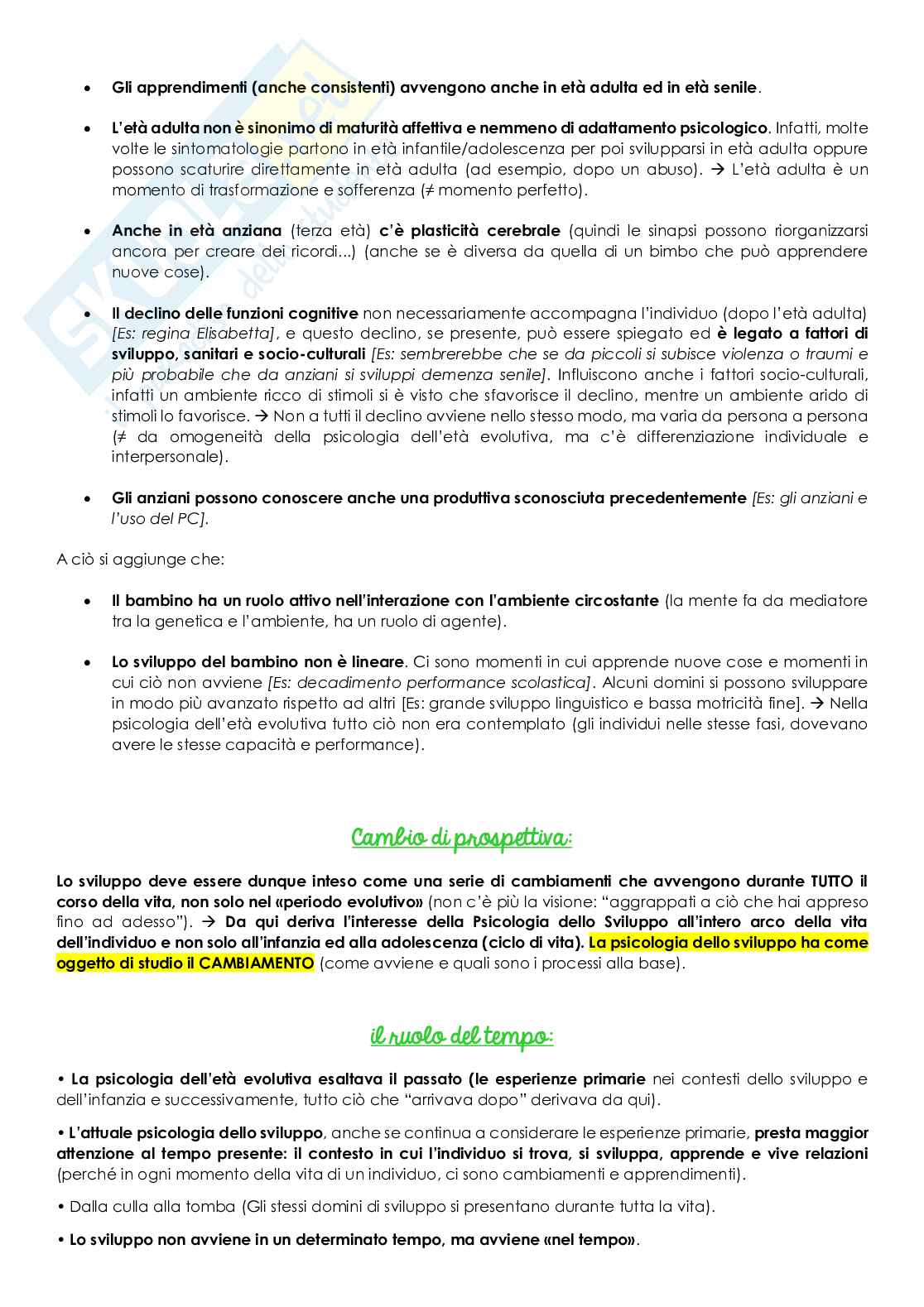 Riassunto esame Psicologia dello sviluppo, Prof. Longobardi Claudio, libro consigliato Psicologia dello sviluppo, QUAGLIA R., LONGOBARDI C.  Pag. 2