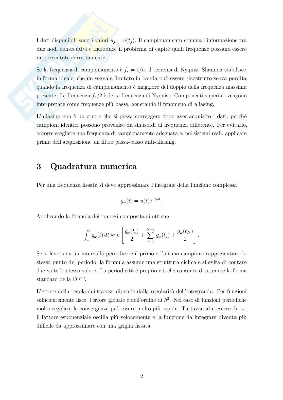 Calcolo numerico - DFT, definizioni e proprietà Pag. 2