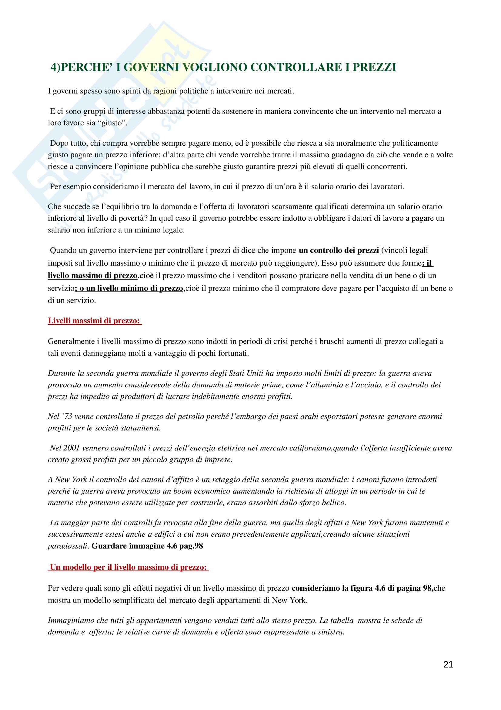 Riassunto esame Economia politica , prof Fiori, libro consigliato L'essenziale di economia, Krugman Pag. 21