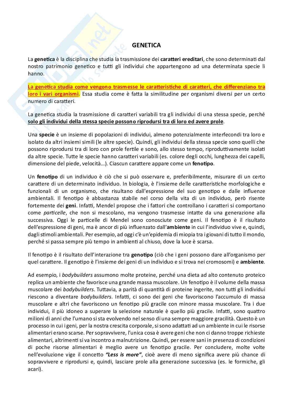 Genetica Pag. 1