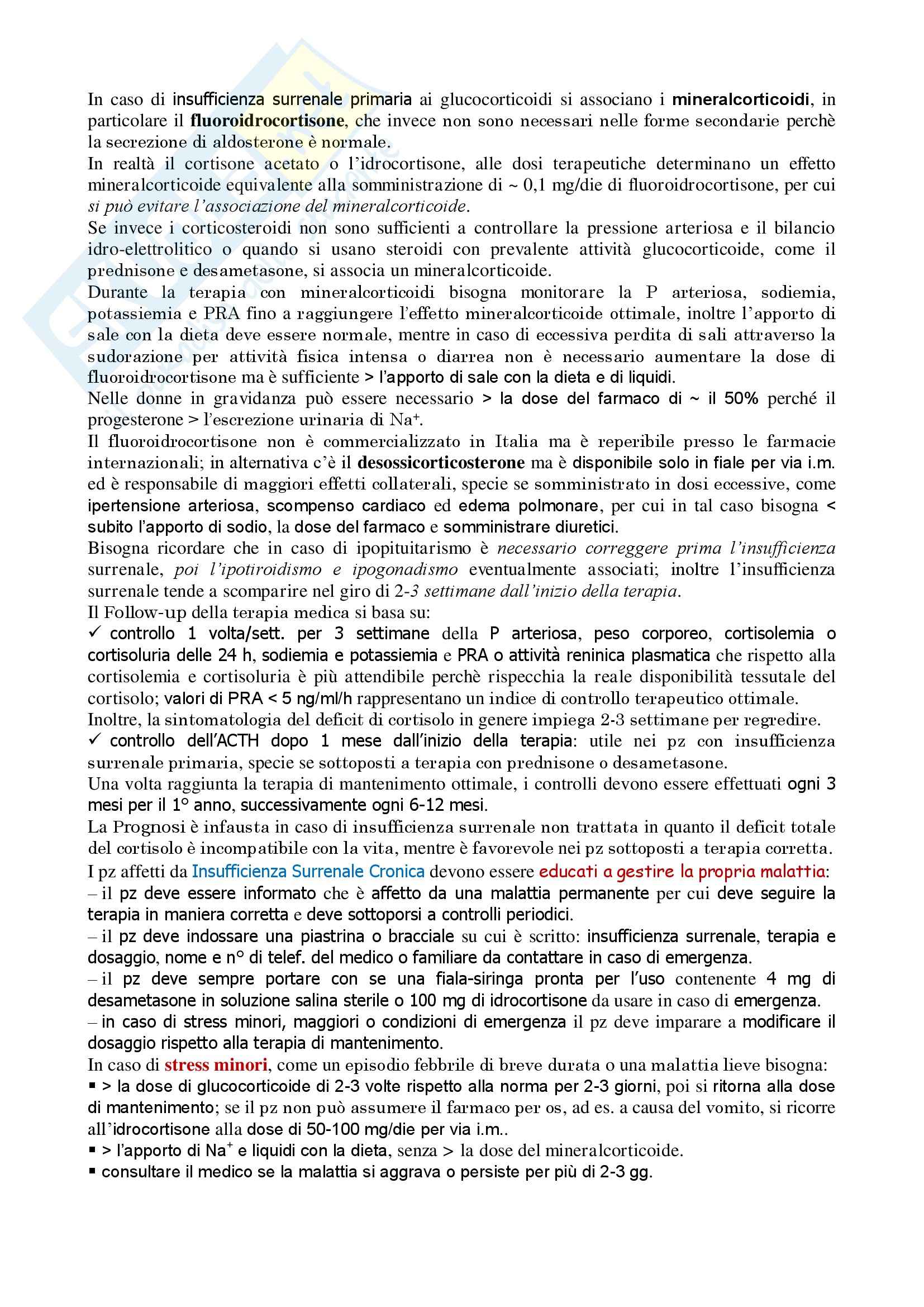 Endocrinologia - l'insufficienza corticosurrenalica Pag. 6