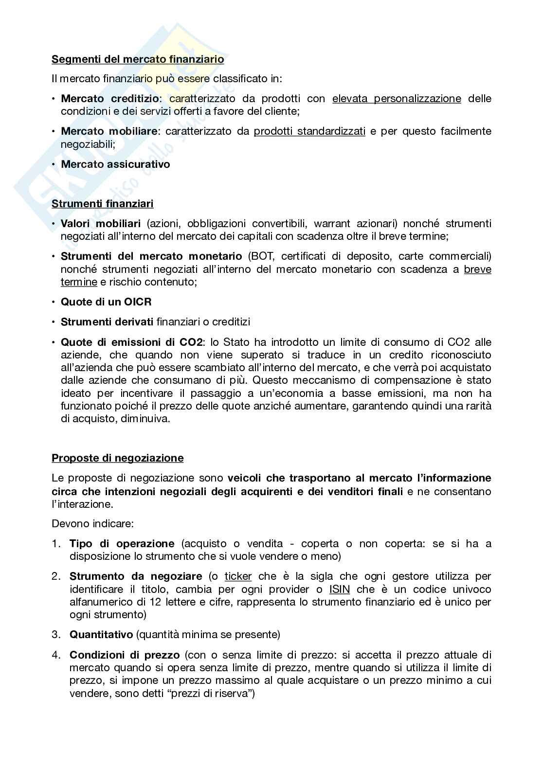 Appunti di lezione economia del mercato mobiliare Pag. 6