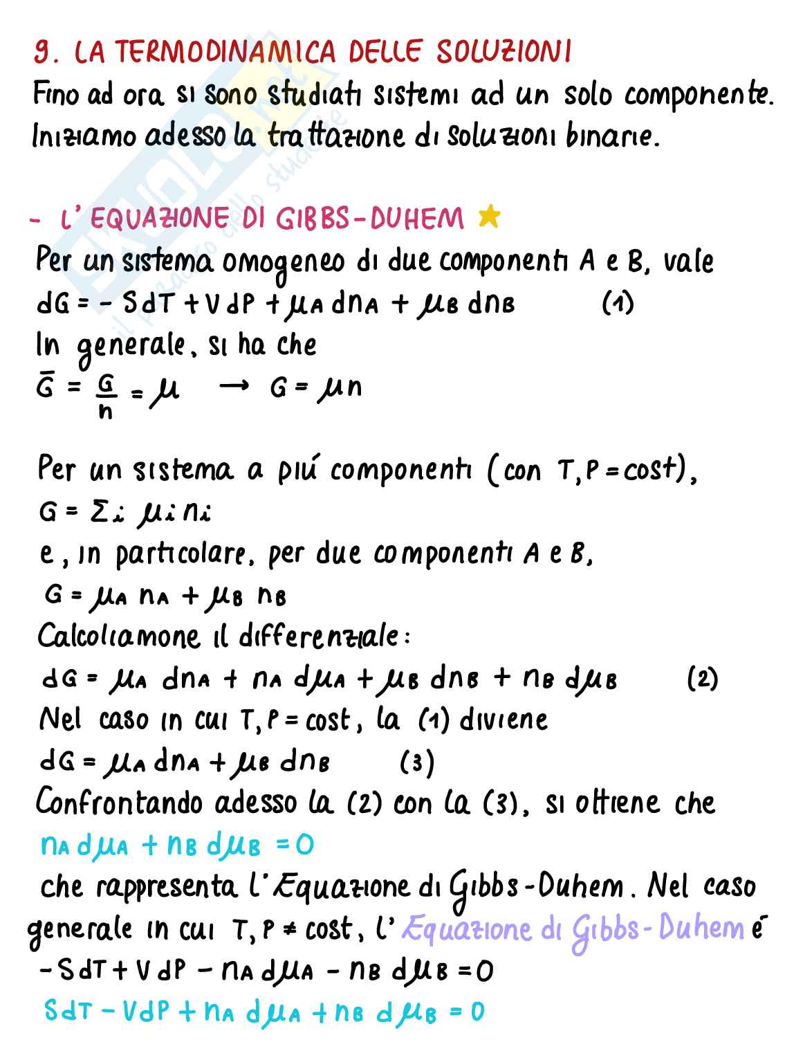 Chimica fisica 2 - Compendio (Parte 3 di 3) Pag. 1