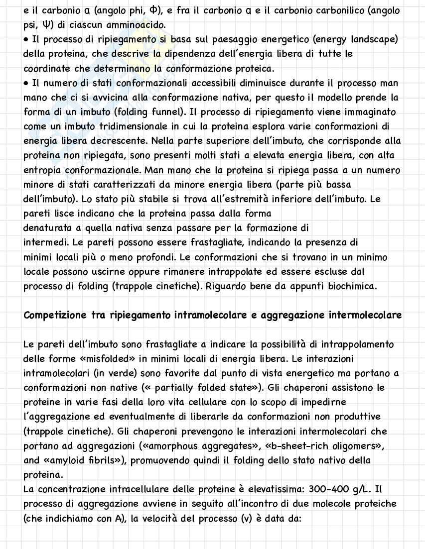 Funzioni e dinamica delle proteine intracellulari Pag. 6