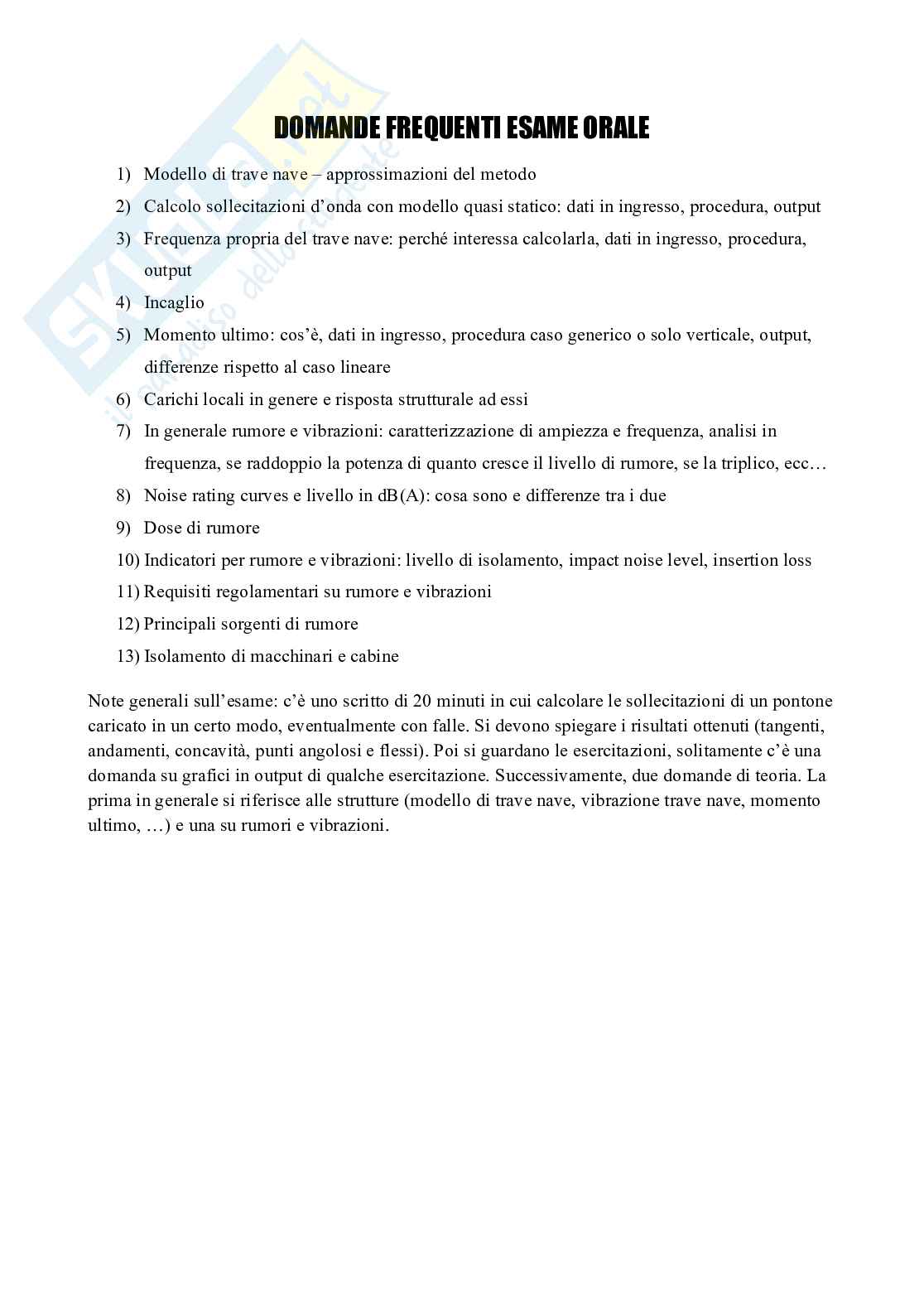 Appunti esame Costruzioni Navali 3 (CN3) con domande frequenti Pag. 1