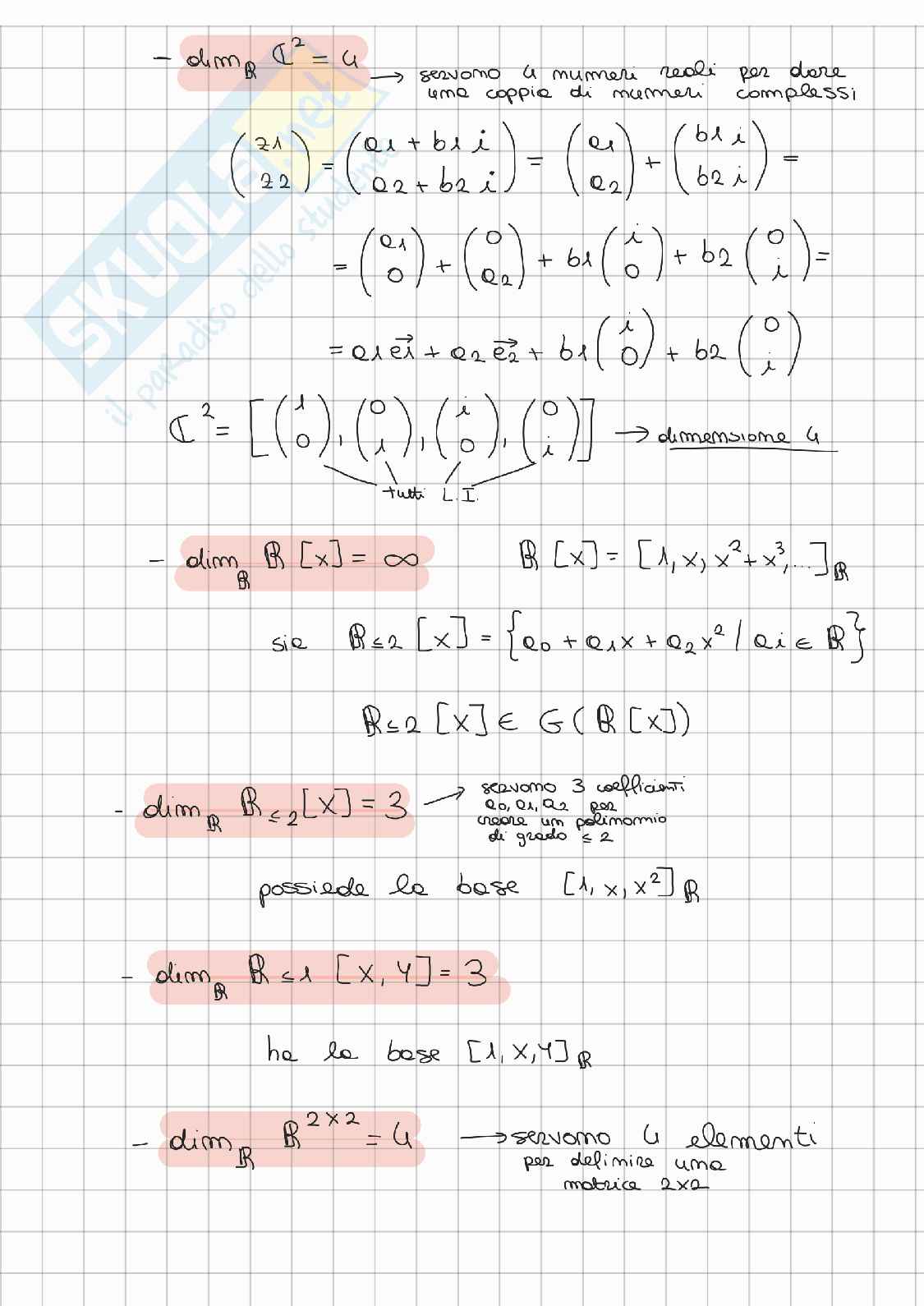 Riassunto esame Algebra lineare e geometria, Prof. Gatto Letterio, libro consigliato Lezioni di algebra lineare e geometria, Gatto Pag. 21