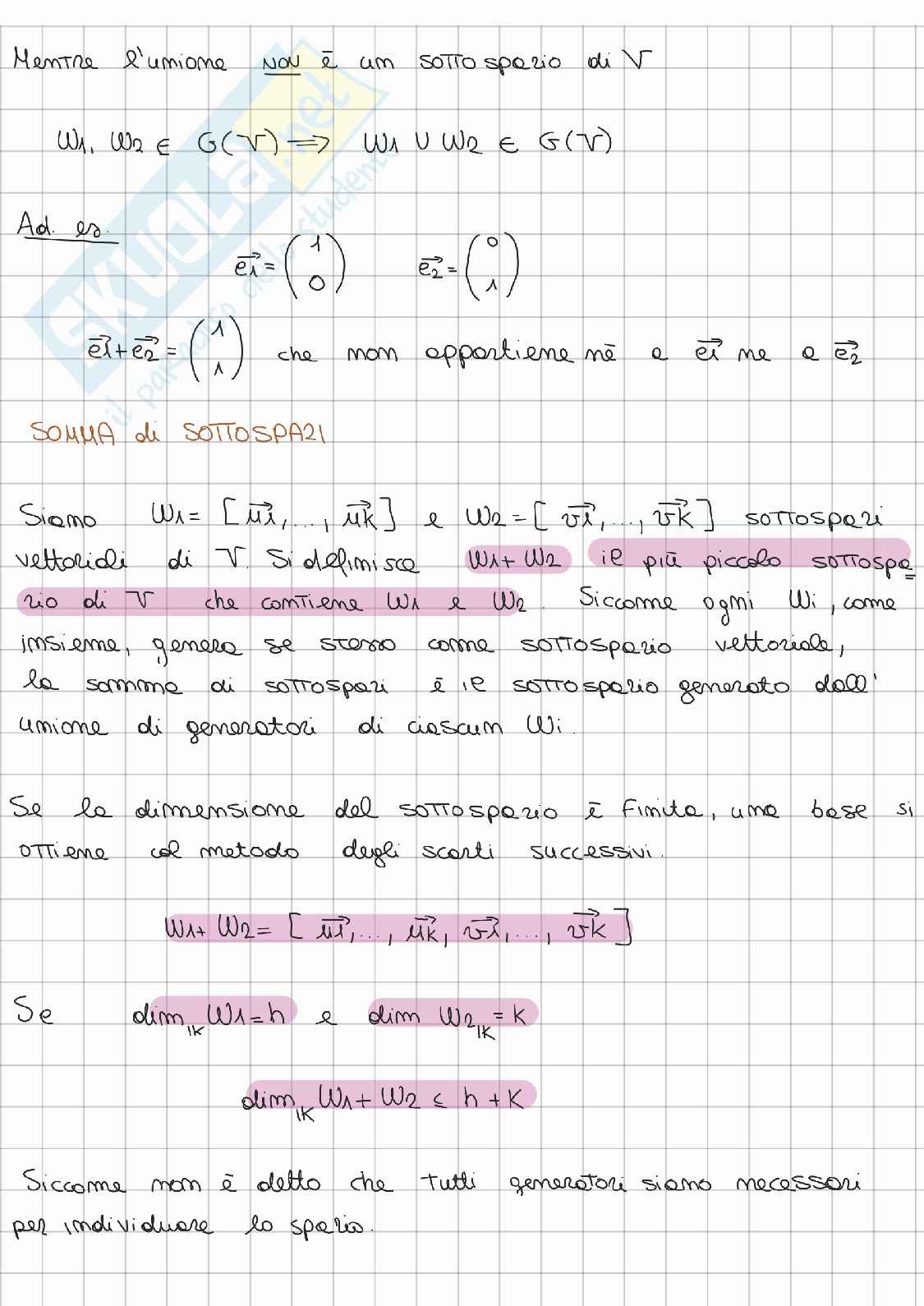 Riassunto esame Algebra lineare e geometria, Prof. Gatto Letterio, libro consigliato Lezioni di algebra lineare e geometria, Gatto Pag. 26
