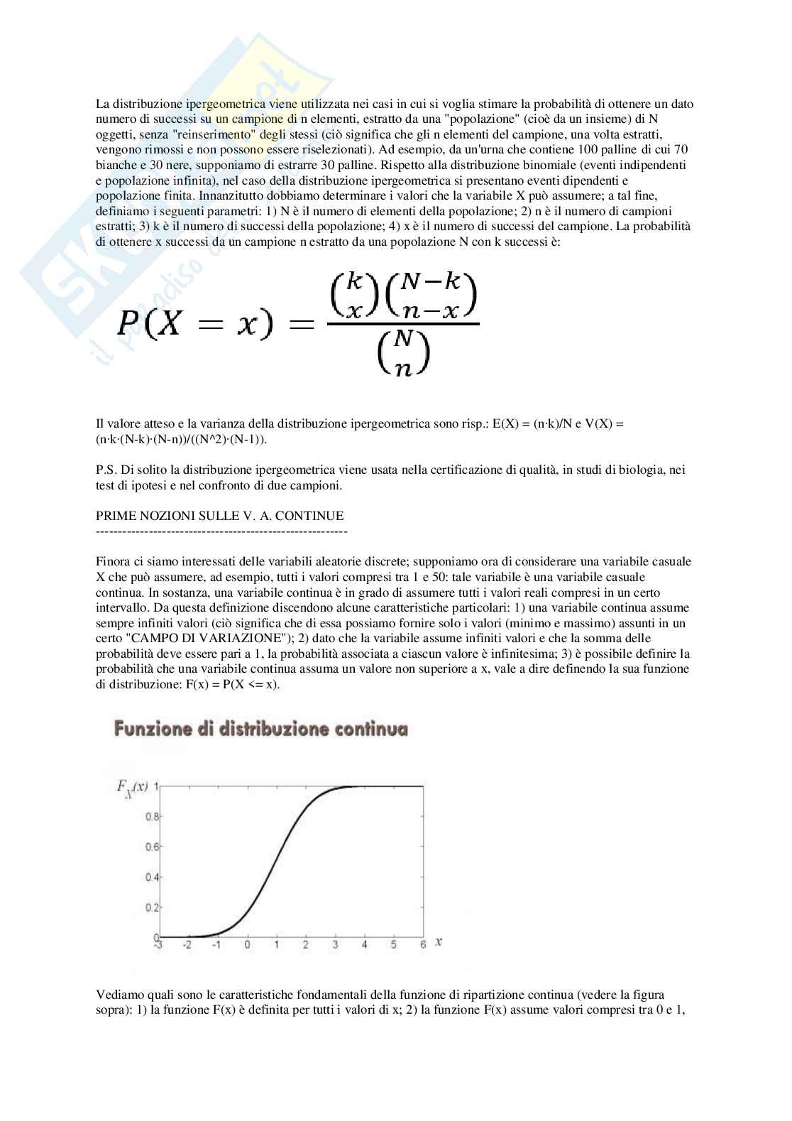 Probabilità e processi stocastici Pag. 16
