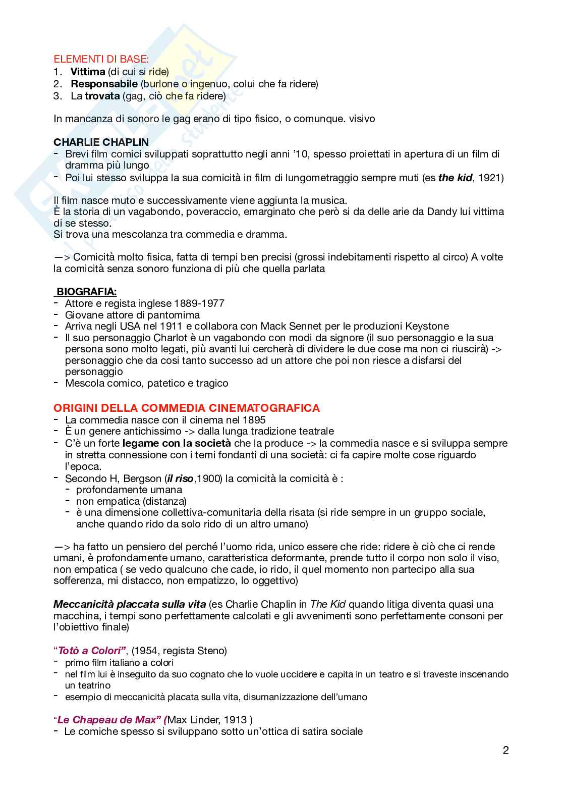 Appunti per l'esame di Cinema e società   Pag. 2
