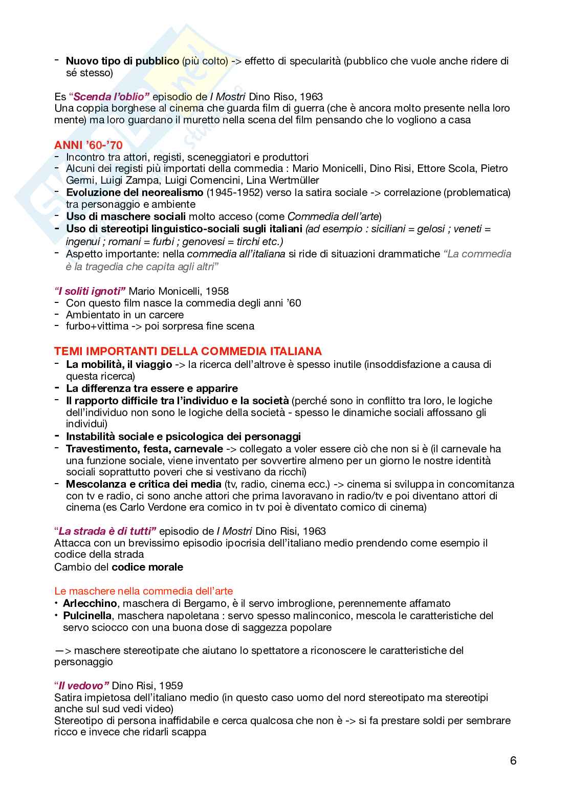 Appunti per l'esame di Cinema e società   Pag. 6