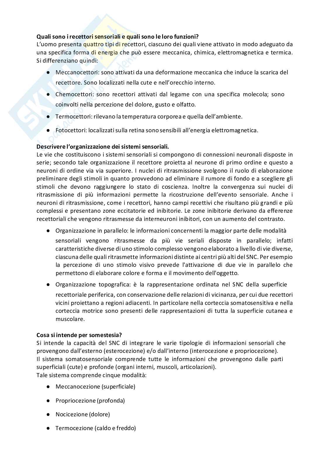 Domande aperte Neurofisiologia Pag. 11
