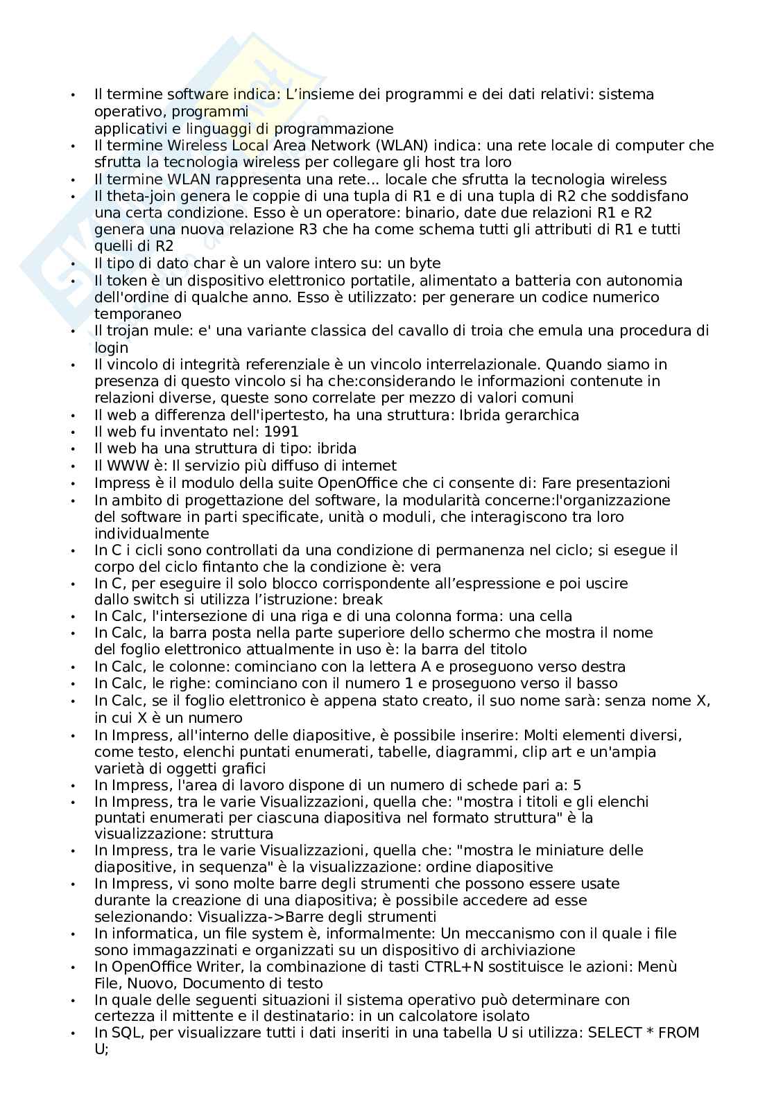 Esame di Informatica - Domande e risposte Pag. 11