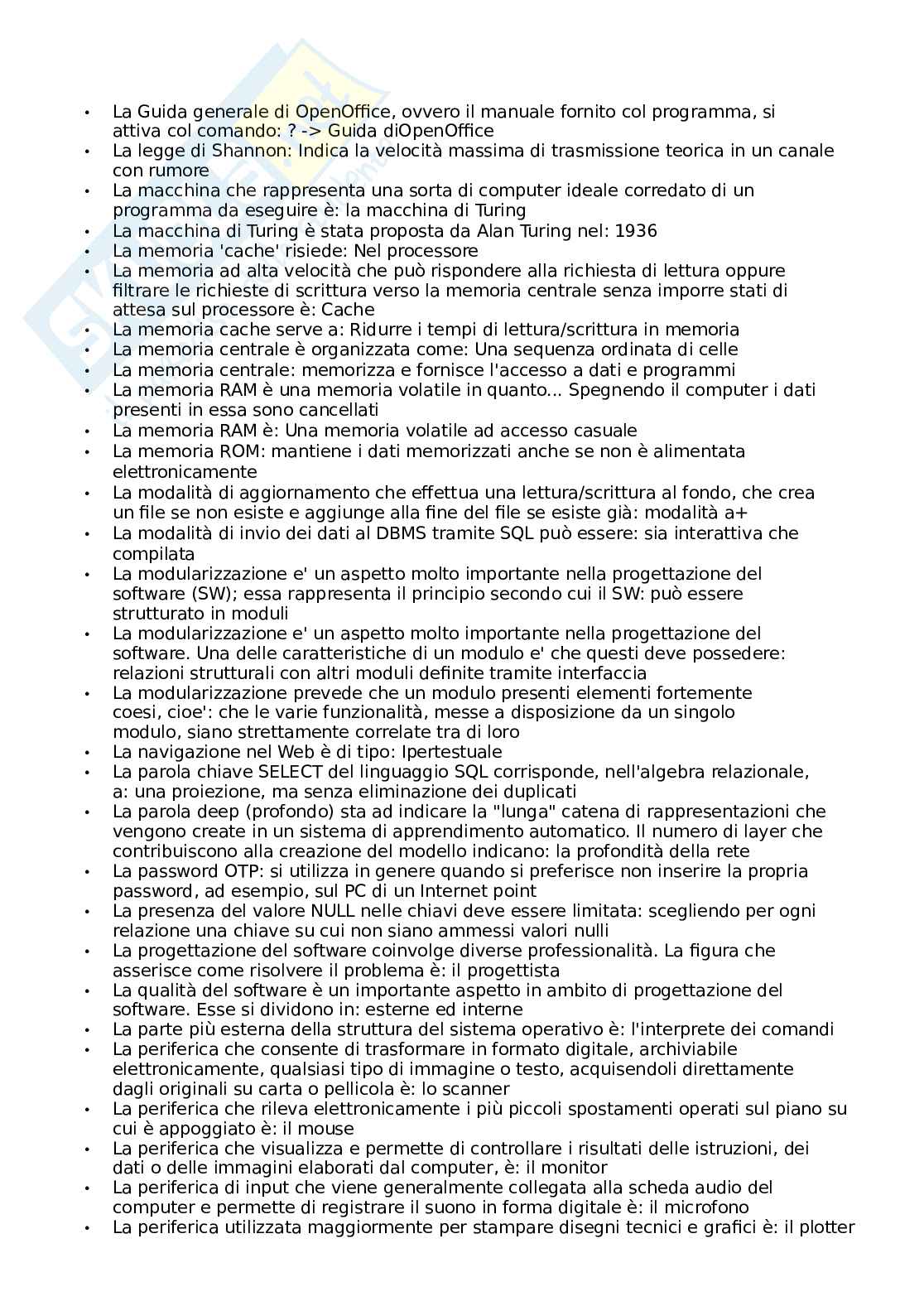 Esame di Informatica - Domande e risposte Pag. 21