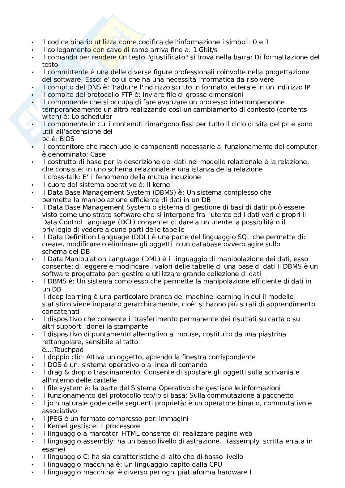 Esame di Informatica - Domande e risposte Pag. 6