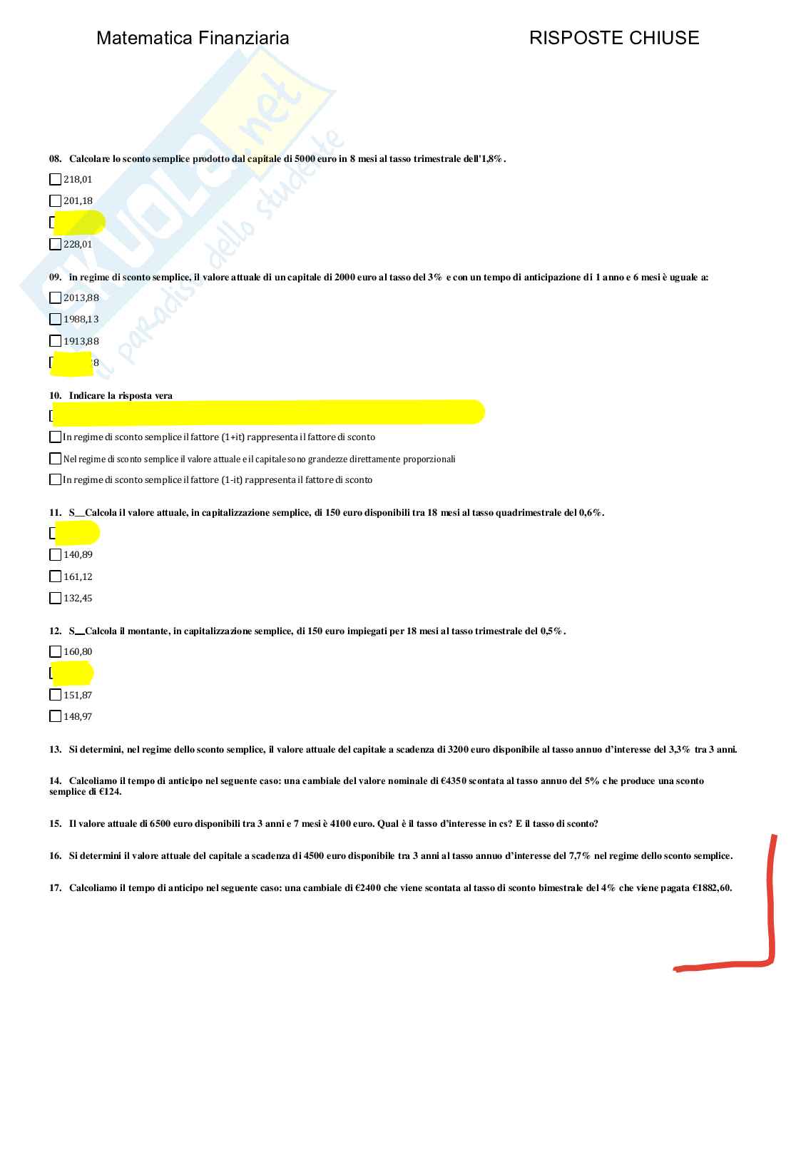 Matematica finanziaria - Paniere compilato  Pag. 21