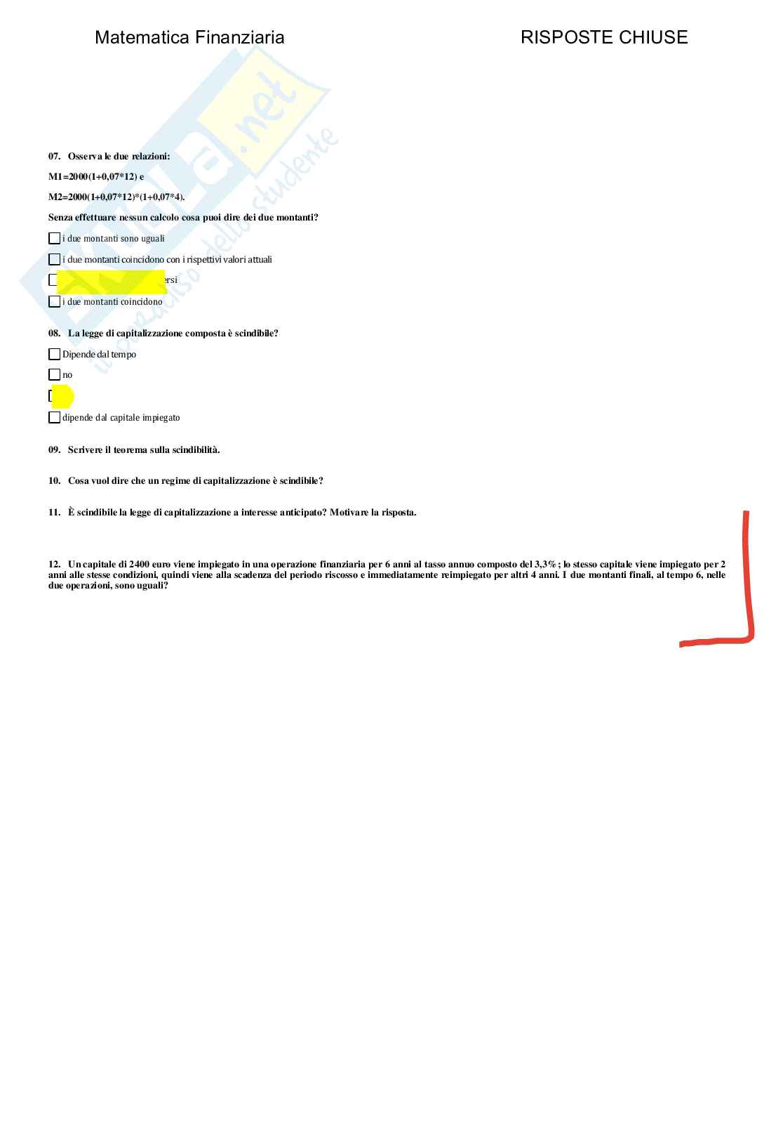 Matematica finanziaria - Paniere compilato  Pag. 31