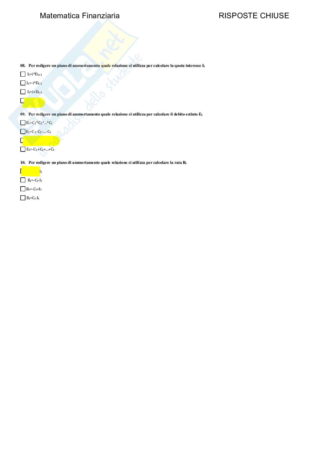 Matematica finanziaria - Paniere compilato  Pag. 56