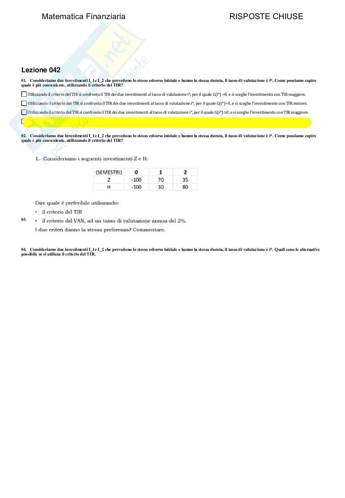 Matematica finanziaria - Paniere compilato  Pag. 76