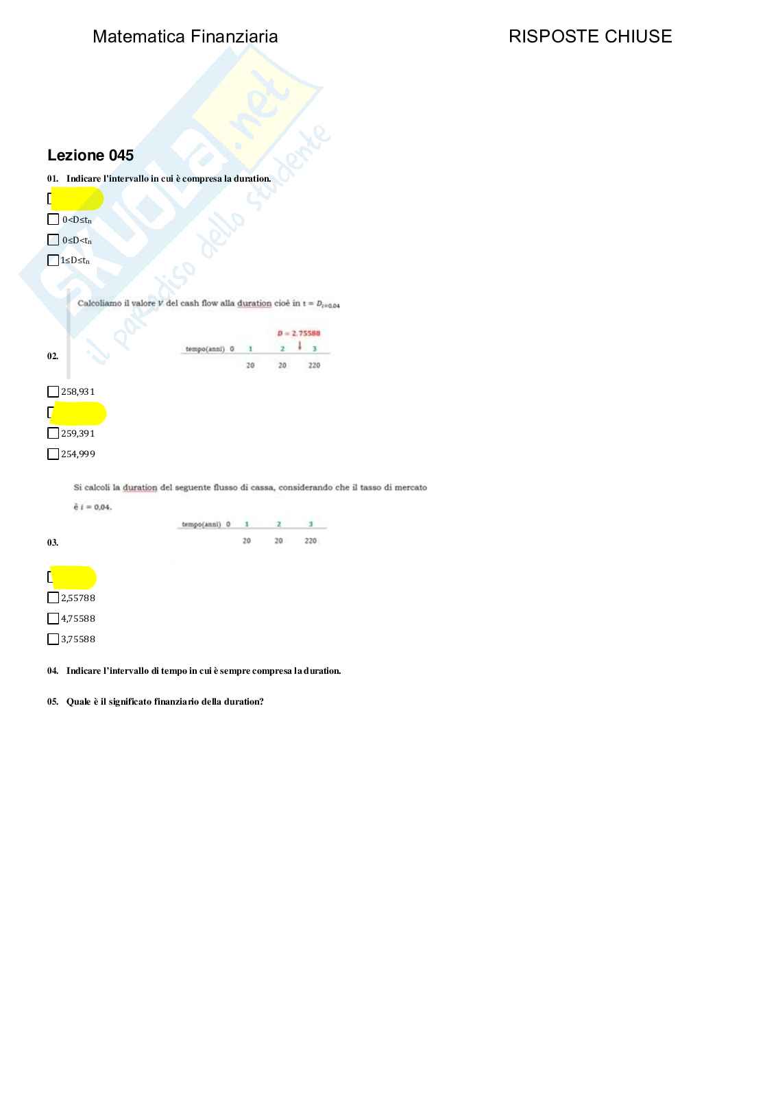 Matematica finanziaria - Paniere compilato  Pag. 81