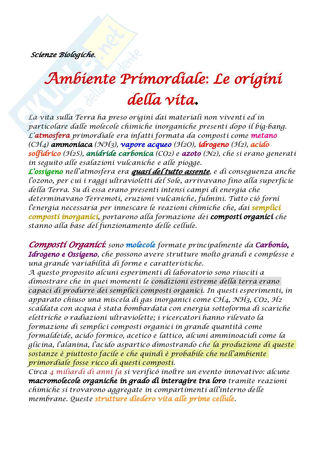 Appunti di Biologia molecolare Pag. 1