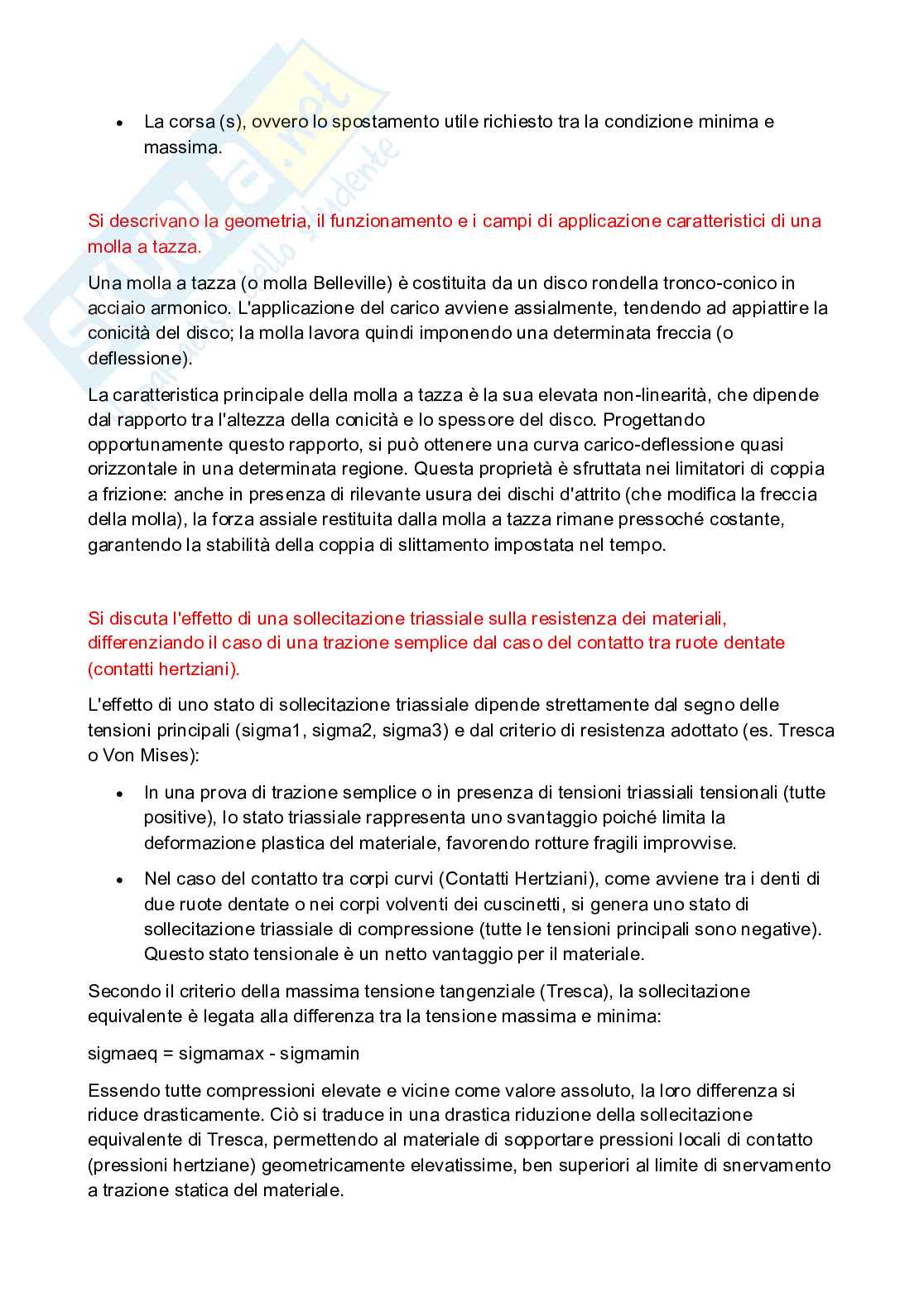 Domande svolte esame Costruzione di macchine Pag. 16