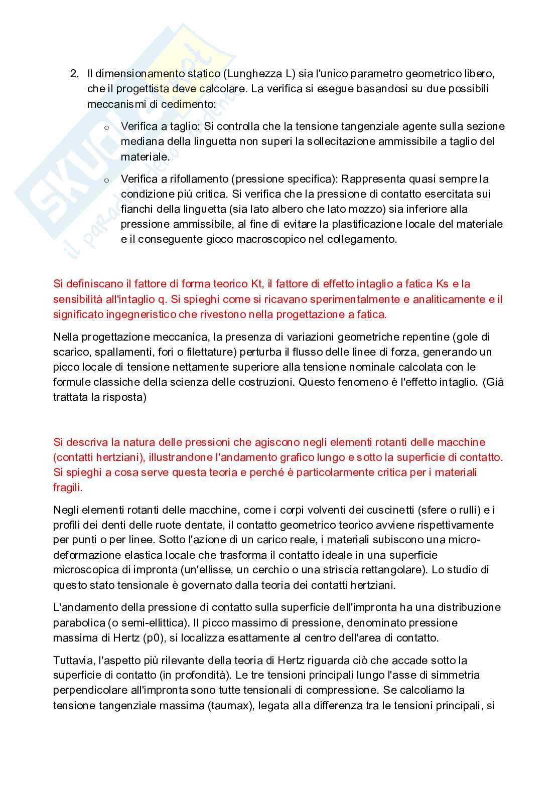 Domande svolte esame Costruzione di macchine Pag. 21