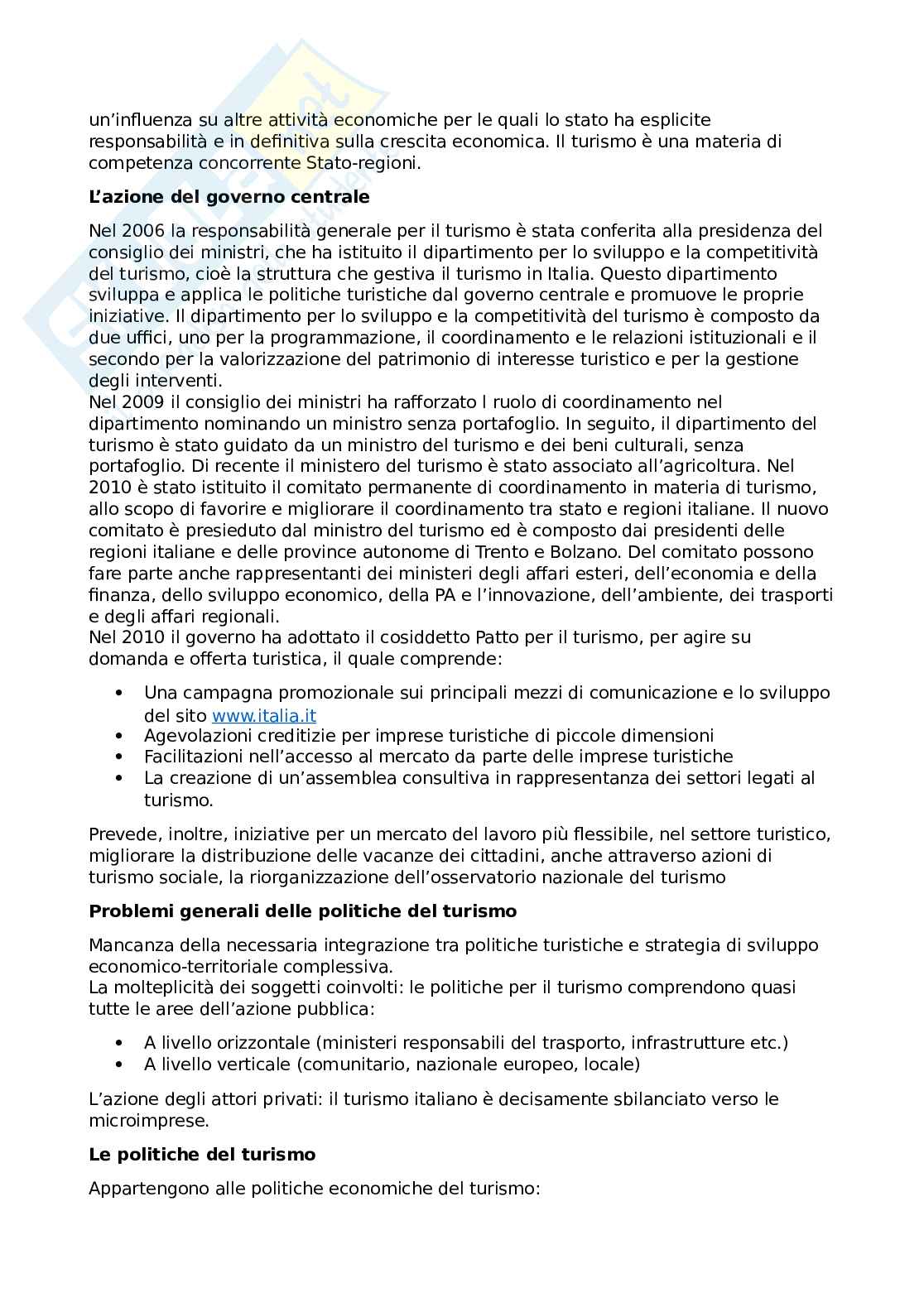 Politiche del turismo Pag. 26