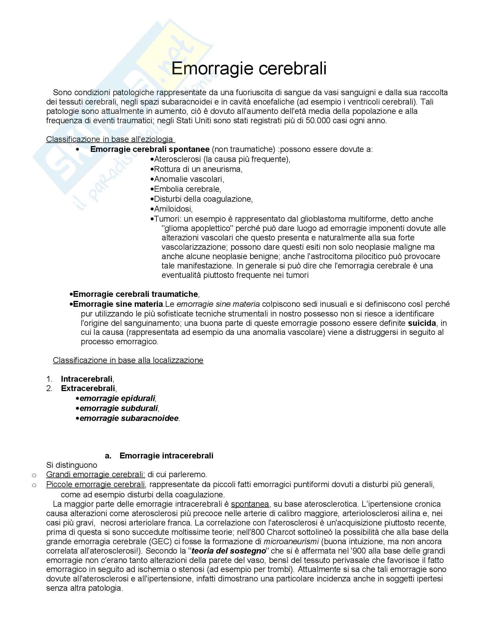 Anatomia Patologica - Patologia endocranica Pag. 1